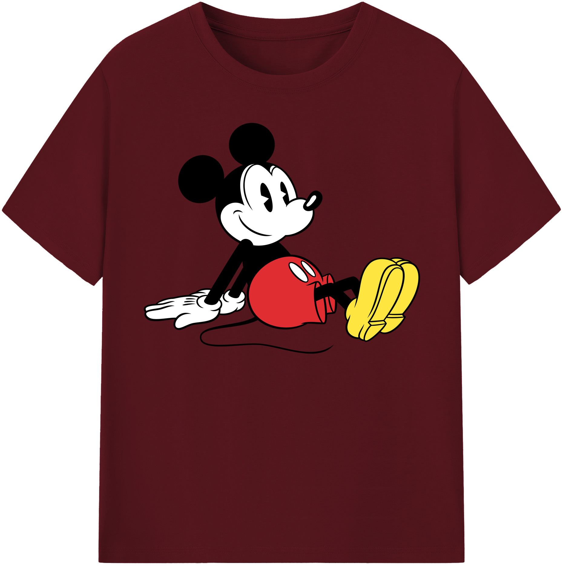 （画像用） ミッキーマウス Mickey Mouse 綿100％半袖Tシャツ（フロントプリント）